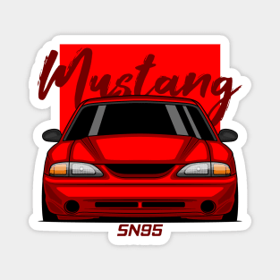 Front Red MK4 Stang Muscle Magnet