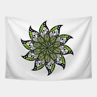 Green Mandala Tapestry