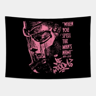 mf doom quote pink Tapestry