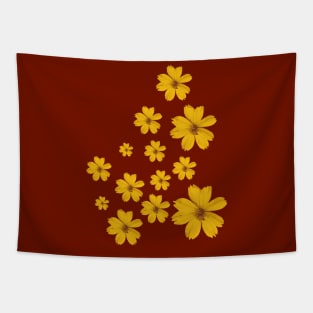 Daisy flower pattern yellow Tapestry