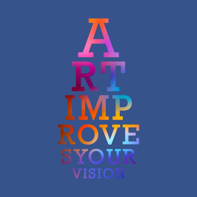 Art Improves Your Vision Eyechart Multicolored by Compassandbliss