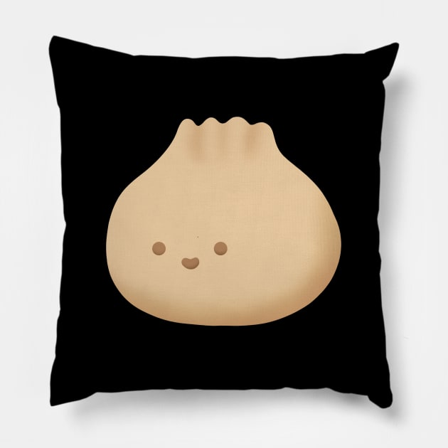 Dumpling Adorable Kawaii Cartoon Pillow by Trippycollage