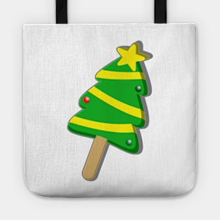 christmas tree bubble gum ice cream on red Tote