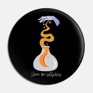 Here be witches Pin