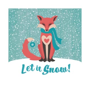 Let it Snow Fox T-Shirt