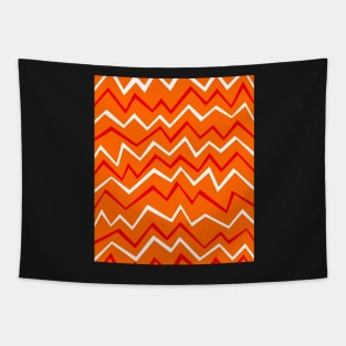 Zig Zag Orange Tapestry