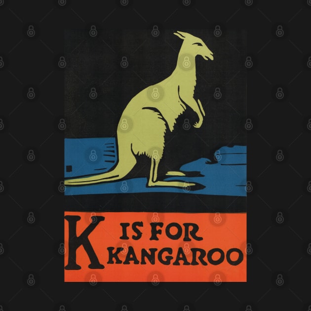 K is for Kangaroo ABC Designed and Cut on Wood by CB Falls by EphemeraKiosk