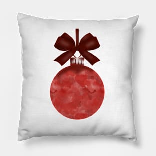 Red Christmas Holiday Ornament Pillow