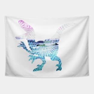 Blue & Purple Palm Dinosaur Tapestry