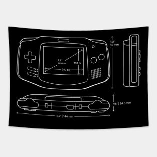 Retro Handheld Dimensions Tapestry