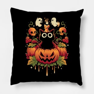 Halloween Candle Trick - Autumn Cat Pillow