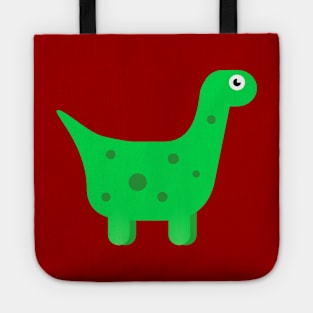 Adorable Green Dino Cartoon Tote