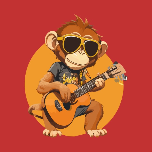 Monkey Play Guitar by ReaBelle