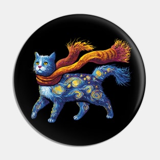 Starry cat Pin