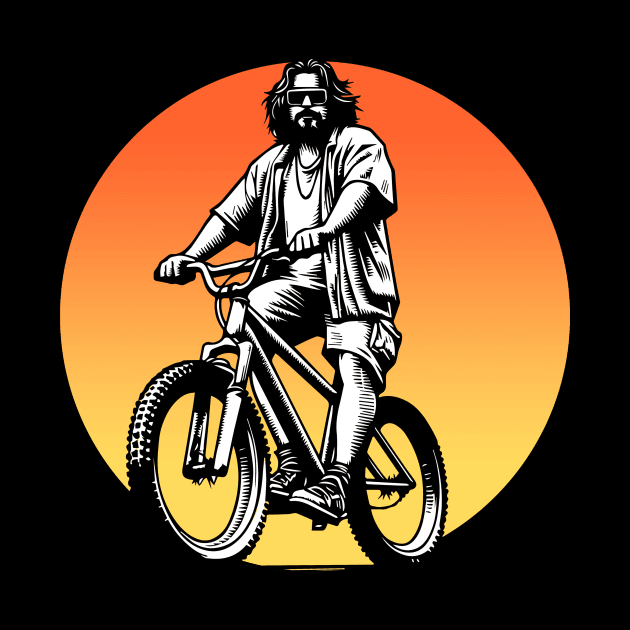 The Dude Lebowski Mountain Bike Graphic Design by robotbasecamp