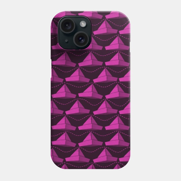 Paper Hats Pattern Pink Phone Case by DrawingEggen