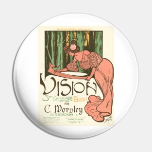 Art Nouveau Sheet Music Cover Pin