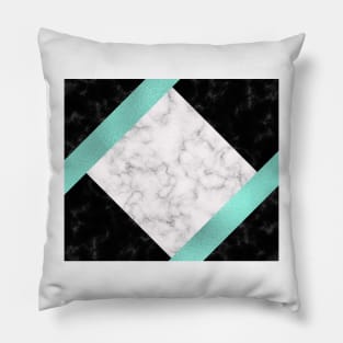 Mint marble XI Pillow