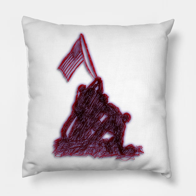 Iwo Jima - Small Design Pillow by Aeriskate