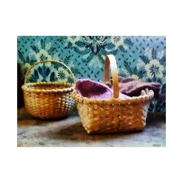 Knitting - Basket With Knitting by SusanSavad