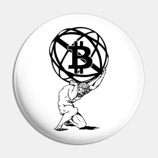 Atlas holds bitcoin Pin