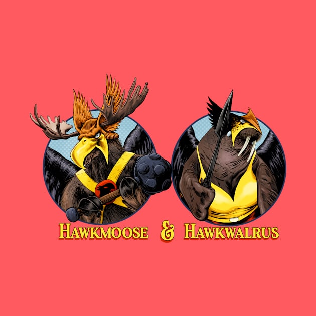 Hawkmoose & Hawkwalrus by ThirteenthFloor