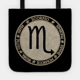 Vintage Scorpio Zodiac Sign Horoscope Astrology Symbol Tote