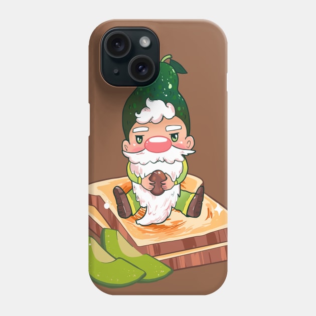 Avocado Gnome Phone Case by paintdust