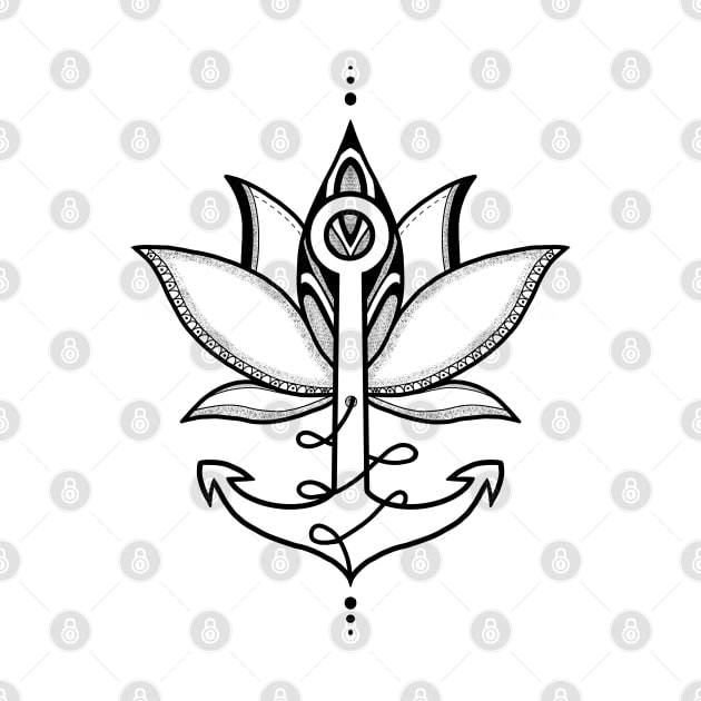 Anchor in Mandala Style by Justanotherillusion