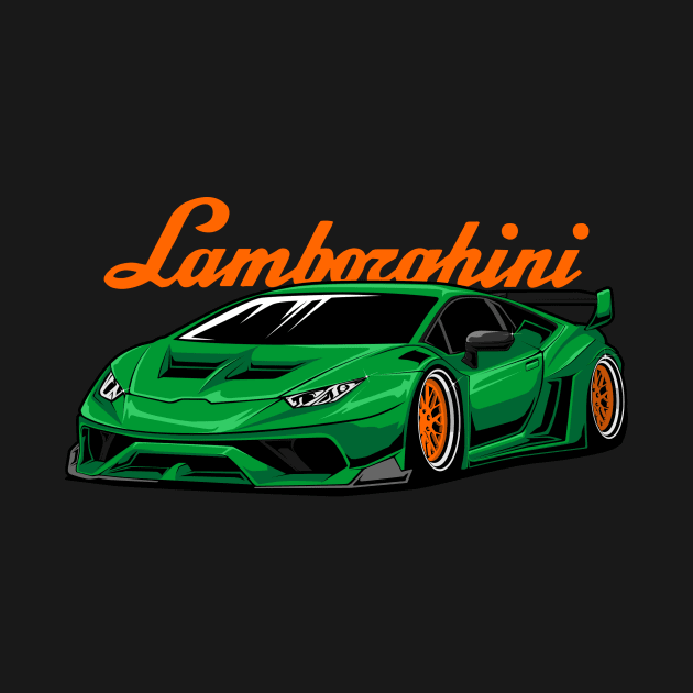lamborghini green super car by rclndsgn