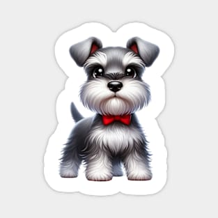 Cute Miniature schnauzer Magnet