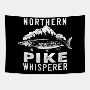 Northern Pike Whisperer Funny Fishing Humor Tapestry