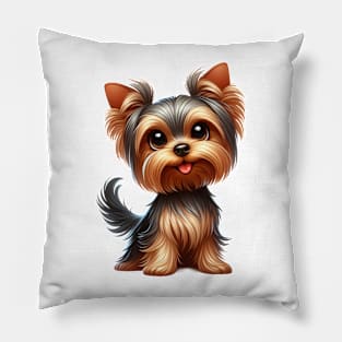 Cute Yorkshire terrier Pillow