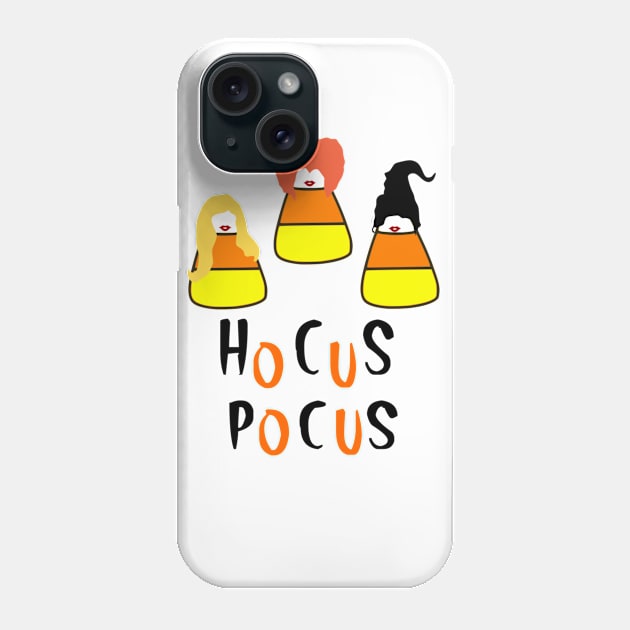 Hocus Pocus Candy Corn Halloween shirt design Phone Case by Cargoprints