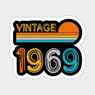 Vintage 1969 Happy 54th Birthday Retro Magnet