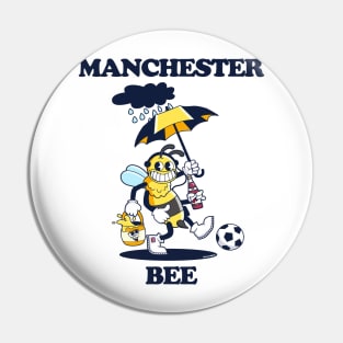 Manchester Bee (1930s rubberhose cartoon character style) Pin