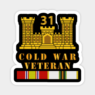 31st Engineer Battalion - ENG Branch - Cold War Vet w COLD SVC Magnet