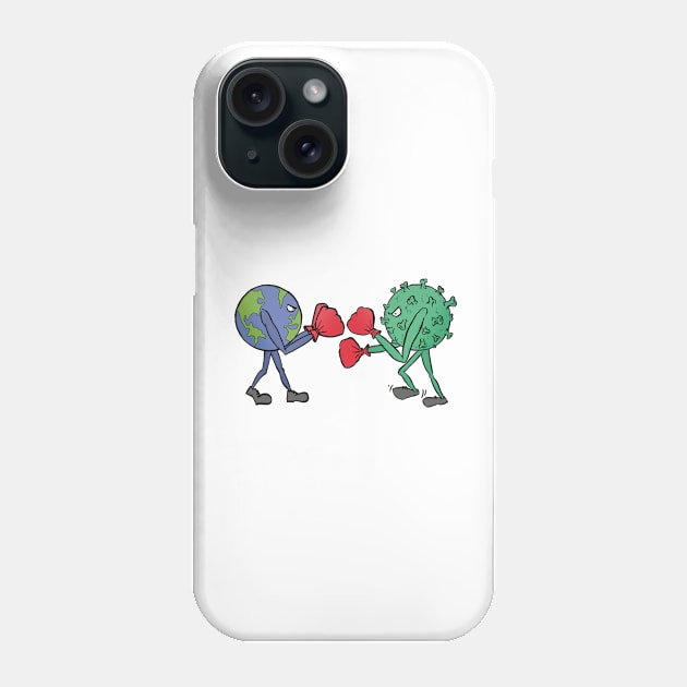 world vs corona Phone Case by matan kohn