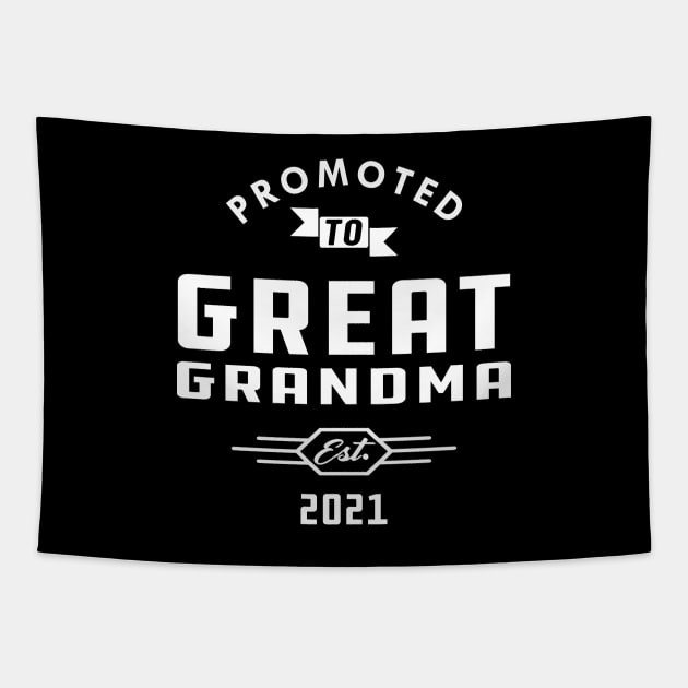 New Great Grandma - Promoted to great grandma est. 2021 Tapestry by KC Happy Shop