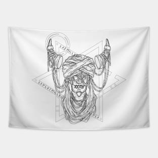 Become the Demon Outline Tapestry