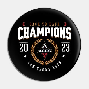 Las Vegas Aces WNBA Back to Back Champions 2023 Pin