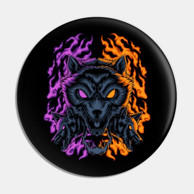 Firewolf Pin by HSPtees