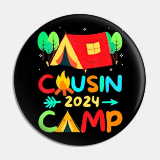 Cousin Camp 2024 Family Vacation Summer Camping Crew Match Pin