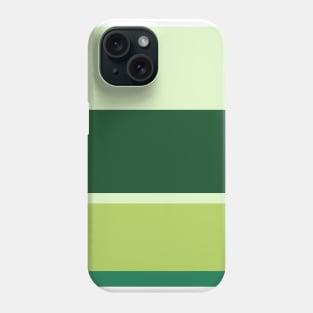 A striking joint of Dark Sea Green, Seafoam Blue, Tea Green, Pine and Light Olive stripes. Phone Case
