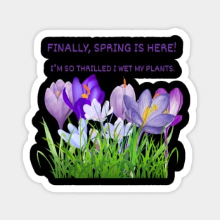 Finally, spring is here! I’m so thrilled I wet my plants. Magnet