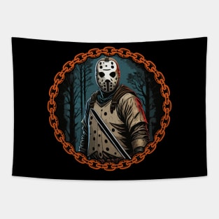 Circle Chain Serial Killer Halloween Tapestry