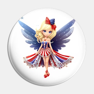 4th of July Fairy #1 Pin