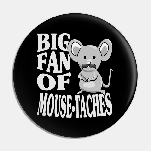 Funny Mouse With Moustache Pin by Scrabbly Doodles