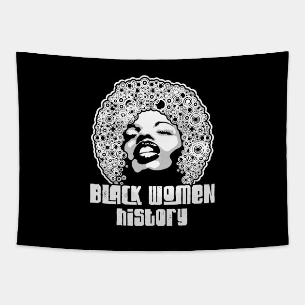 Black women history month pride black power culture white bc Tapestry by opippi