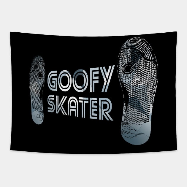 Trippy Geometric Goofy Skater Skateboarder Skateboarding Tapestry by yellowpomelo